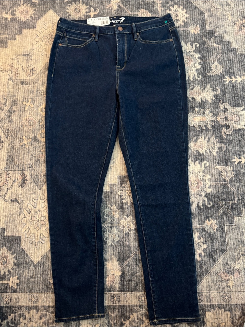 Seven7 High-Rise Slim Jeans in Dark Indigo